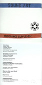 Douglas Henderson, Michael J. Schumacher, Framers Manual, o.blaat, Car Michael von Hauswolff, Brando, Six Sites Of Sound: Sound Art/Resonance Supplement, LMC, Resonance, ISSN 1352772X, RESsupp2CD
